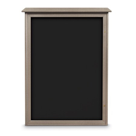 United Visual Products Indoor Enclosed Combo Board, 72"x36", White Frame/Black & Forbo UVCB7236W-BLACK-FORBO